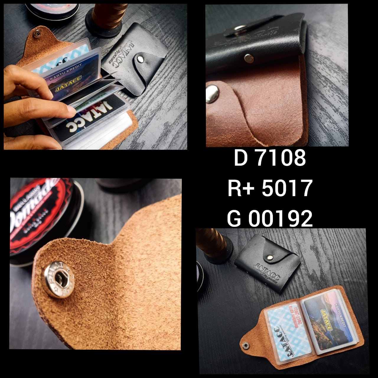 dompet kartu card holder kulit pria ( D 7108 )